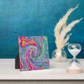 Abstrakte floral Psychedelische Regenbogenwellen Fotoplatte (InSitu)