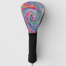 Abstrakte floral Psychedelische Regenbogenwellen Golf Headcover
