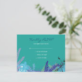 ABSTRAKTE FLORAL STAR Bat Mitzvah Reply RSVP Karte (Stehend Vorderseite)