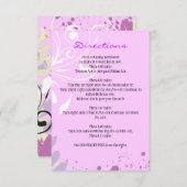 ABSTRAKTE FLORAL STAR Direction Card Begleitkarte (Vorne/Hinten)