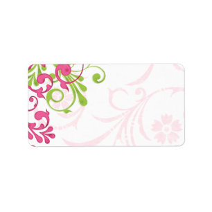 Abstrakte Floral Wedding Blank Address Mailing Adressaufkleber