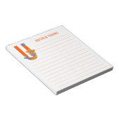 Abstrakte florale Alphabet Linde Notizblock (angewinkelt)