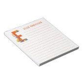 Abstrakte florale Alphabet Linde Notizblock (angewinkelt)