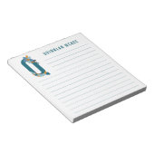 Abstrakte florale Alphabet Linde Notizblock (angewinkelt)