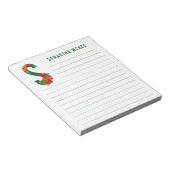 Abstrakte florale Alphabet Linde Notizblock (angewinkelt)