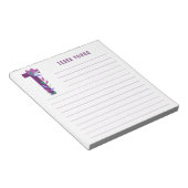 Abstrakte florale Alphabet Linde Notizblock (angewinkelt)