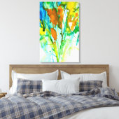 Abstrakte florale Aquarellkunst Leinwanddruck (Insitu (Schlafzimmer))