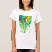Abstrakte florale Aquarellkunst T-Shirt (Vorderseite)