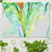 Abstrakte florale Blume Geschirrtuch (Gefaltet)