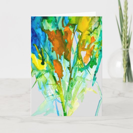 Abstrakte florale Blume Karte (Vorderseite)