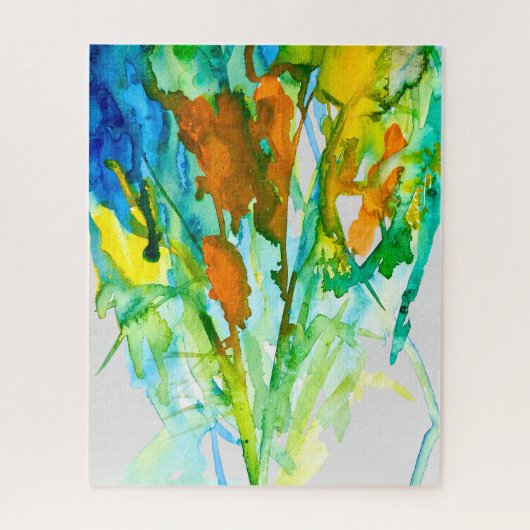 Abstrakte florale Blume Puzzle (Vertikal)