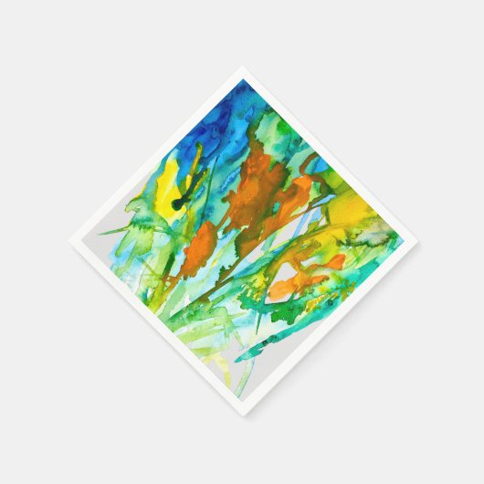 Abstrakte florale Blume Serviette (Ecke)