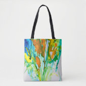 Abstrakte florale Blume Tasche (Vorderseite)