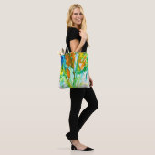 Abstrakte florale Blume Tasche (Am Model)