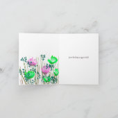 Abstrakte florale Botanische Dankeschön-Karte Dankeskarte (Innenseite)