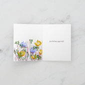 Abstrakte florale Botanische Dankeschön-Karte Dankeskarte (Innenseite)