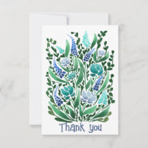 Abstrakte florale Flora Dankeschön Karte