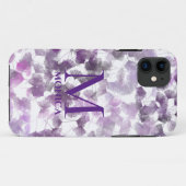 Abstrakte florale Girl-Lila Case-Mate iPhone Hülle (Rückseite (Horizontal))