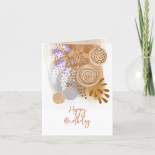 Abstrakte Florale Glückwunschkarte zum Geburtstag Dankeskarte