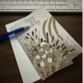 Abstrakte florale Happy Birthday Grußkarte Dankeskarte