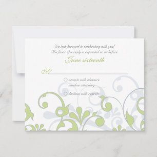 Abstrakte florale Hochzeitkarte RSVP Karte