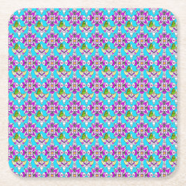 Abstrakte florale Jugendstil-Untersetzer Rechteckiger Pappuntersetzer