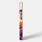Abstrakte florale Kunst Orange Red Blue Blumen Case-Mate iPhone Hülle (Rückseite / Links)