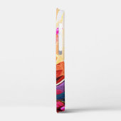 Abstrakte florale Kunst Orange Red Blue Blumen Case-Mate iPhone Hülle (Rückseite / Links)