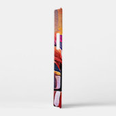 Abstrakte florale Kunst Orange Red Blue Blumen Case-Mate iPhone Hülle (Rückseite / Rechts)