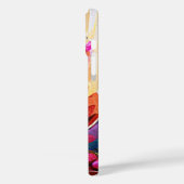 Abstrakte florale Kunst Orange Red Blue Blumen Case-Mate iPhone Hülle (Rückseite / Links)