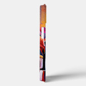 Abstrakte florale Kunst Orange Red Blue Blumen Case-Mate iPhone Hülle (Rückseite / Rechts)