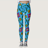 Abstrakte florale Leggings (Vorderseite)