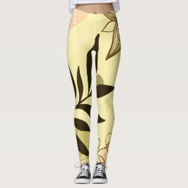 Abstrakte florale Leggings - Komfortabel und einzi