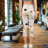 Abstrakte florale Leggings mit weichen Farbtönen