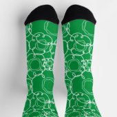 Abstrakte florale Matrix (grün) Socken (Oben)