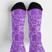 Abstrakte florale Matrix (Lila) Fine Art Socken (Oben)