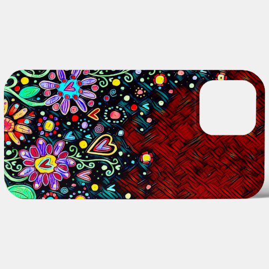 Abstrakte florale Modern Inspirivity iPhone Case (Rückseite (Horizontal))