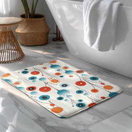 Abstrakte florale Moderne botanische Retro-Blume Badematte