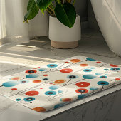 Abstrakte florale Moderne botanische Retro-Blume Badematte