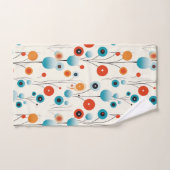 Abstrakte florale Moderne botanische Retro-Blume Badhandtuch Set (Handtuch)