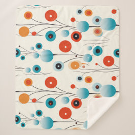 Abstrakte florale Moderne botanische Retro-Blume Sherpadecke