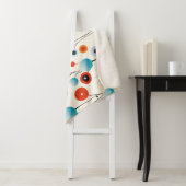 Abstrakte florale Moderne botanische Retro-Blume Sherpadecke (Beispiel)