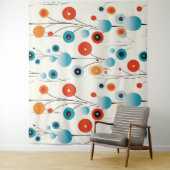 Abstrakte florale Moderne botanische Retro-Blume Wandteppich (Beispiel)