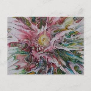 Abstrakte florale Postkarte