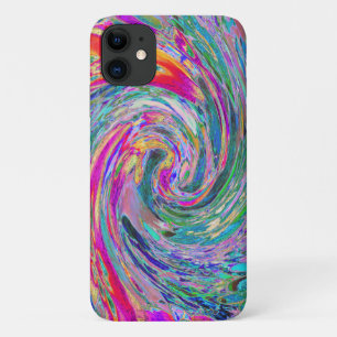 Abstrakte florale psychedelische Regenbogenwellen  Case-Mate iPhone Hülle