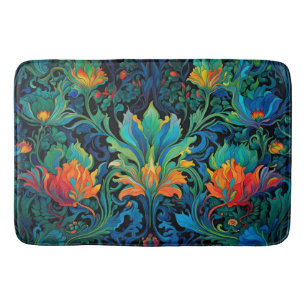 Abstrakte florale Swirl Tapestry kühl lebhaft farb Badematte