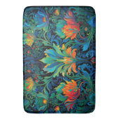 Abstrakte florale Swirl Tapestry kühl lebhaft farb Badematte (Vorderseite Vertikal)