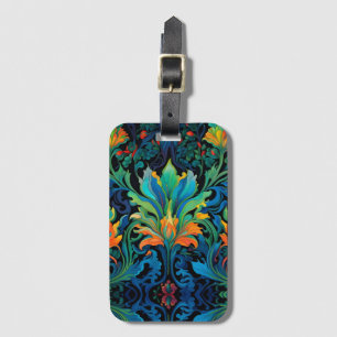 Abstrakte florale Swirl Tapestry kühl lebhaft farb Gepäckanhänger