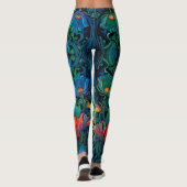 Abstrakte florale Swirl Tapestry kühl lebhaft farb Leggings (Rückseite)