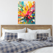 Abstrakte florale Symphonie für Kunst Leinwanddruck (Insitu (Schlafzimmer))